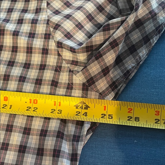 Peter Millar Blue and White Checkered Button Down Shirt - Picture 4 of 8